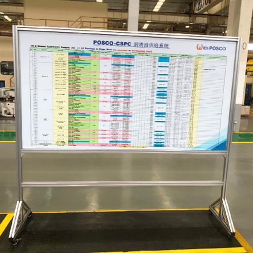 车间移动支架看板 定制双面内容 工厂铝合金质量管理磁性白板